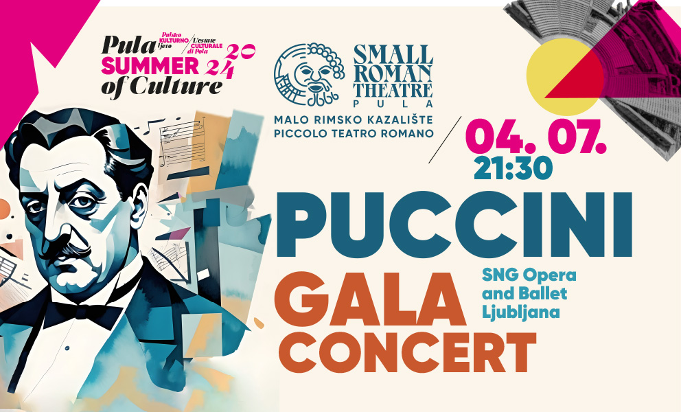 Pulsko kulturno ljeto u četvrtak, 04. srpnja, na pozornici Malog rimskog kazališta predstavlja prvi od dva Puccini spektakla!
